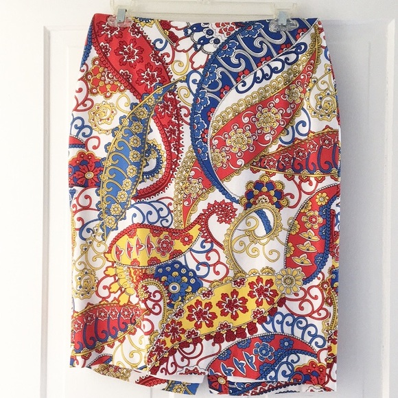 NWOT • TALBOTS Paisley Print Pencil Skirt - Picture 3 of 11